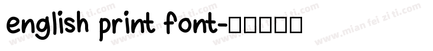english print font字体转换